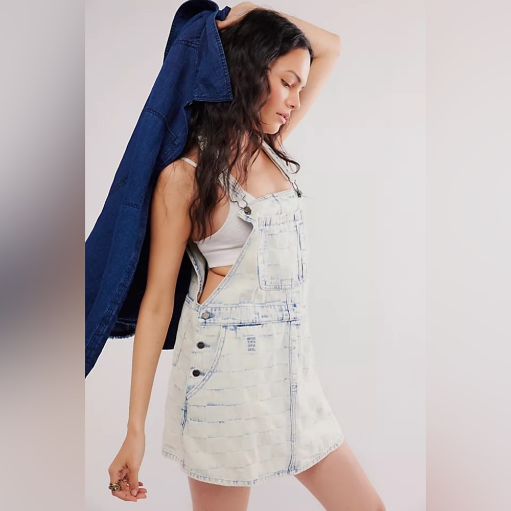NWT Free People OneTeaspoon Stanton Street Mini Skirtall Size M Overall Skirt